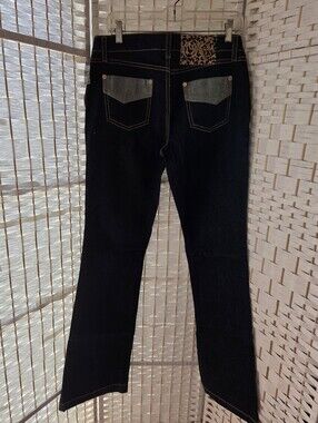 KLS Peachy Rhinestone Women's Jeans with Contrast Back Pockets